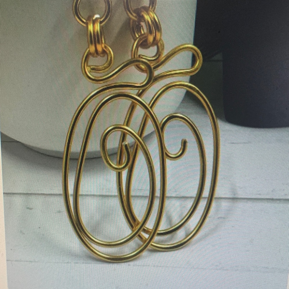 New Gold Aluminum Wire Abstract Earrings